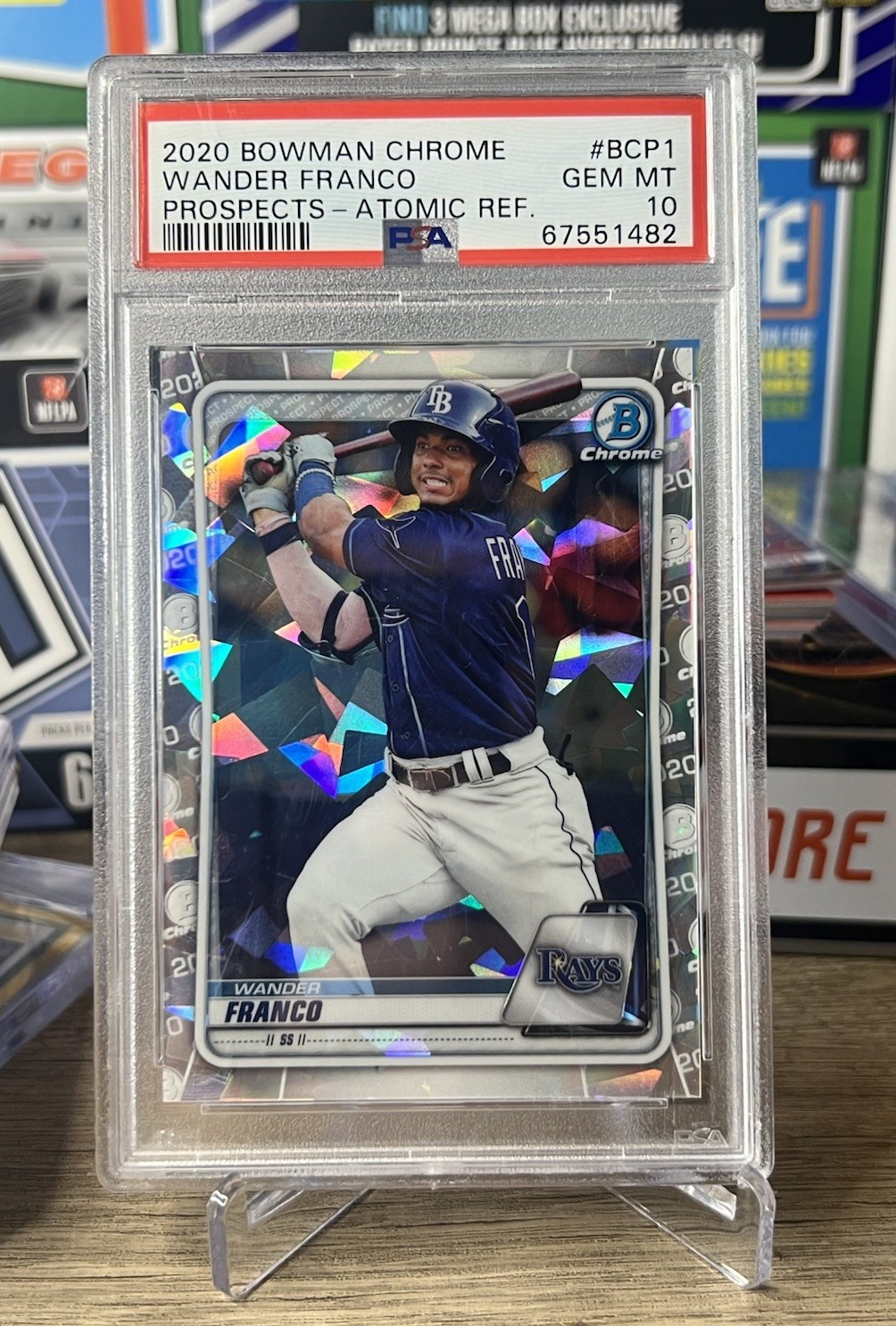 Bowman 2020 Chrome Prospects Atomic Refractor Rookie Wander Franco #BCP1 Rays