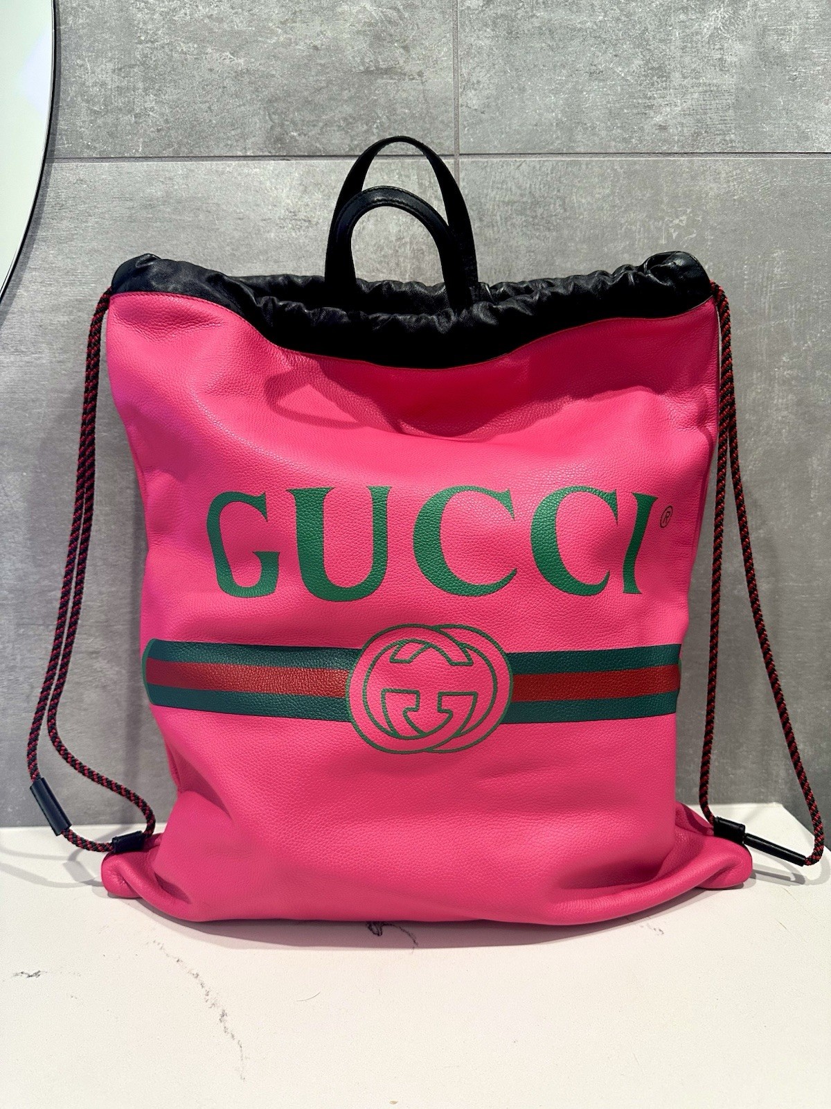 Gucci Drawstring Bag, New w/ Tags & Dustbag, Authentic