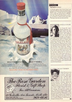 1984 Balalaika Vodka Beaver Canoe The Spa at the Elmwood Vintage Print Ad 1980s