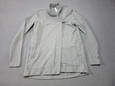 Lululemon Jacket Womens 4 Heather Gray Belle Wrap Pleated Snap Front Stretch