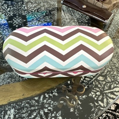 Zig Zag Chevron Dual SunGlasses Hard Case RETRO 70s Clamshell