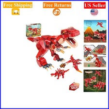 STEM 3-in-1 Dinosaur Building Kit 287PCS for Kids 6-10 Educational Toys