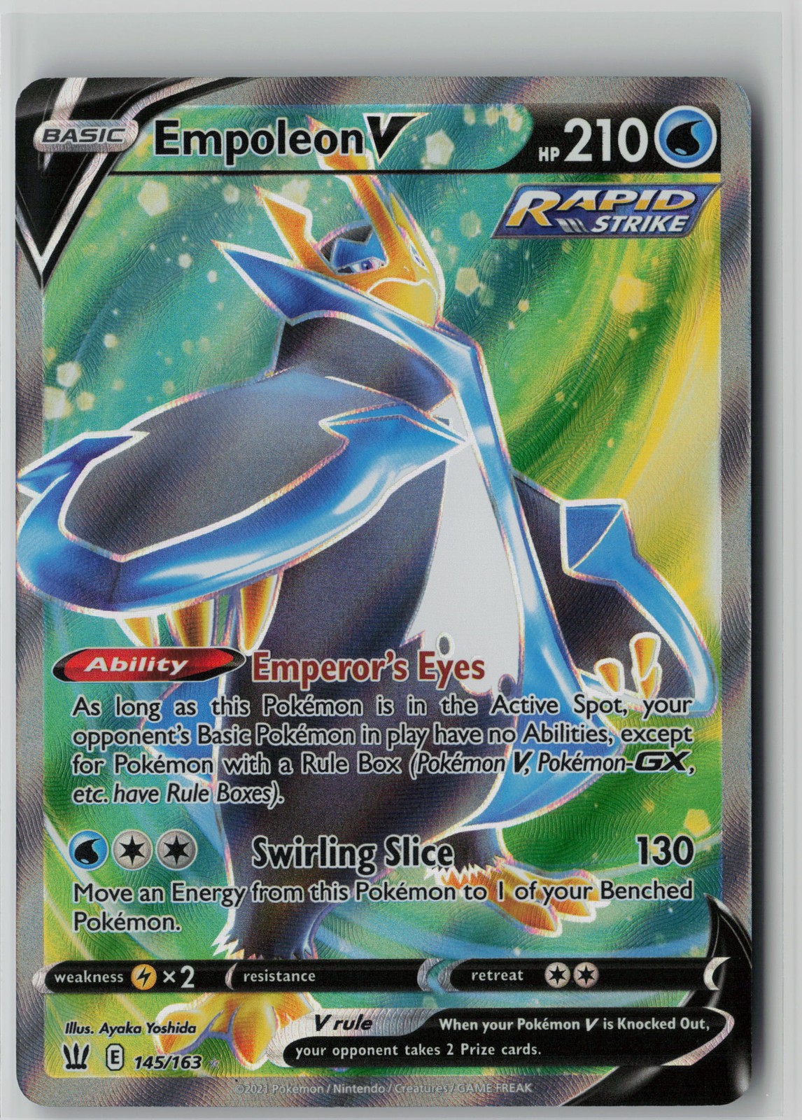 Empoleon V (Full Art) Ultra Rare SWSH05: Battle Styles 145/163 NM
