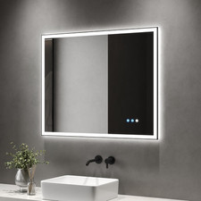 32" X 40" LED Bathroom Mirror with Lights, Lighted Vanity Mirror, Front and Back
