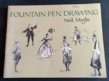 Fountain Pen Drawing Nick Meglin 1973 art
