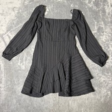 City Vibe SZ 3 Puff Sleeve Mini Little Black Dress Short Square Neck Ruffle Hem
