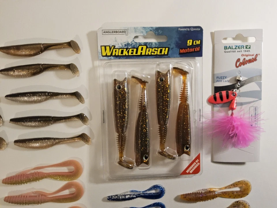 30 Gummifische Konvolut Barsch Angeln Twister Spinner Spinnfischen Döbel Forelle - Bild 4 von 4