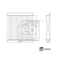 Febi Bilstein 1006002 Filter, Innenraumluft