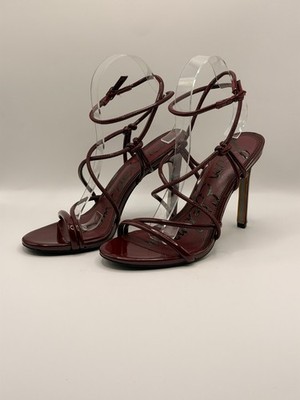 SAM EDELMAN Women's Isadora French Merlot Sandals In Burgundy  High Heel Sz 8