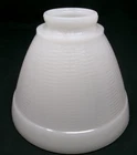 Vintage White Milk Glass 6” Waffle Torchiere Lamp Light Shade 2 1/4" Fit