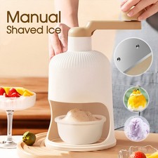 Manual Shaved Ice Maker Small Ice Crusher Snow Cone Machine for Desserts &Drinks