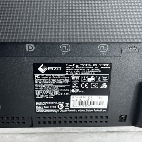 Eizo ColorEdge CG243W 24 Inch DVI-D Displayport 1920 x 1200 Monitor With Stand - Picture 8 of 15