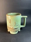 Frankoma Pottery ROAD RUNNER C1 Footed Prairie Green 10 oz Coffee Mug