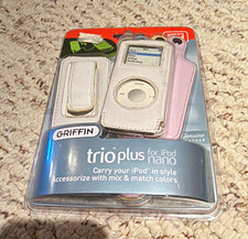 Griffin Trio Plus Genuine Leather Clip Case for Apple iPod Nano 1st Gen Pink