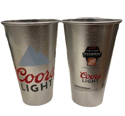 The ESPN college game day  Coors Light Aluminum Cold Activated Cups New 