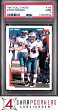 1997 COLLECTOR'S CHOICE #168 ZACH THOMAS HOF POP 1 PSA 9
