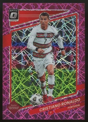 2021-22 Donruss Optic Cristiano Ronaldo Pink Velocity Prizm /25 #116