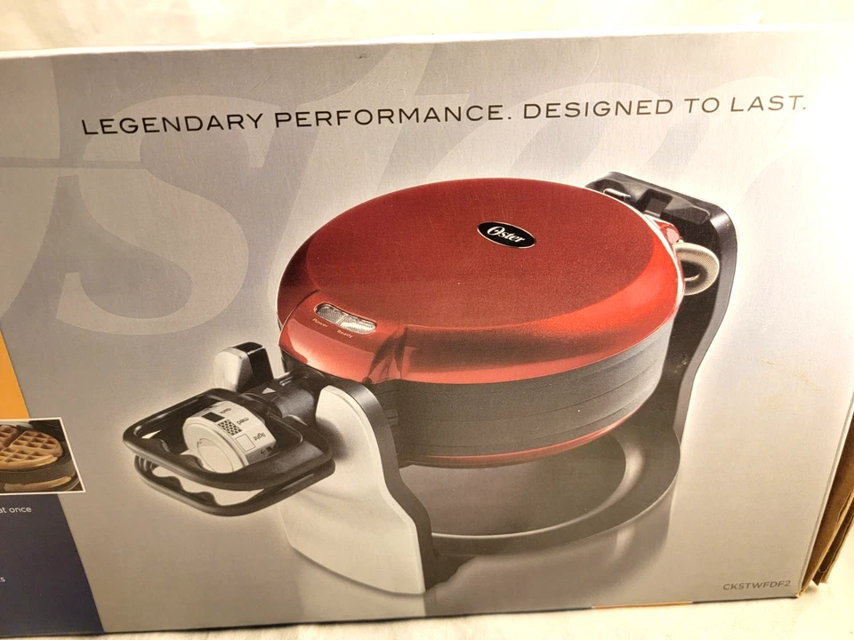 Gofrera eléctrica Oster doble abatible estilo belga, roja | CKSTWFDF2 Foto 4 de 4