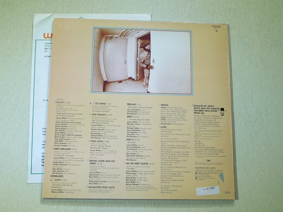 Lenny White – Big City  (Promotion Copy + Promo-Sheet, Unplayed) - Bild 4 von 4