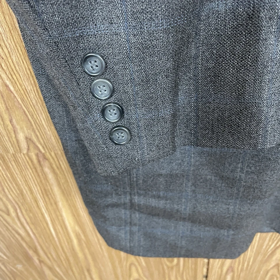 Abrigo deportivo Joseph and Feiss dorado para hombre 56R marrón azul ventana 100 % lana Foto 4 de 4