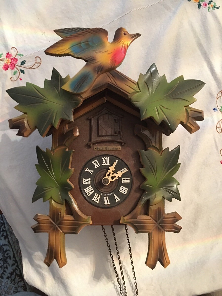 Clock Repair E Schmeckenbecher Cuckoo Clock Parts Vintage Emil  Schmeckenbecher German 8-Day Black Forest Pheasant, image size:900x1200