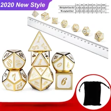 7Pcs/Set Metal Polyhedral Dice DND RPG MTG Role Playing Tabletop Game