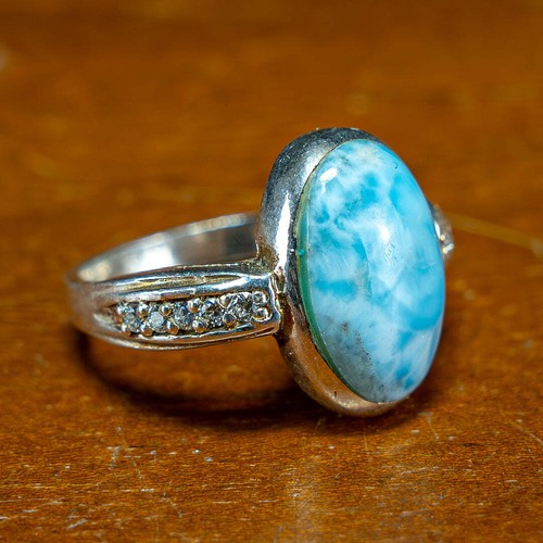 Natürlicher Larimar Ring 925 Silber - 25,65 ct - Bild 8 von 9