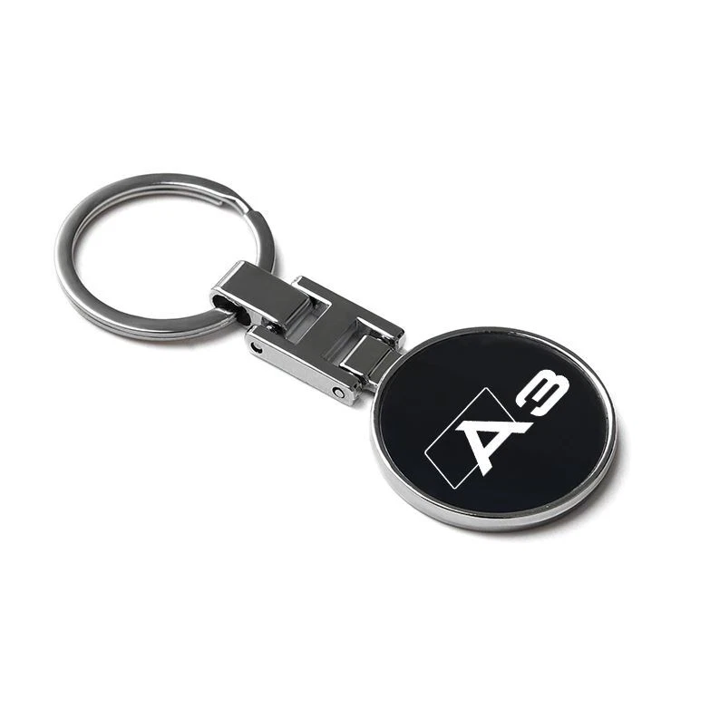 For Audi A3 Car Key Chain Quality Alloy Keyring Logo Auto