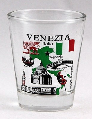 Schnapsglas Venedig – Sammlerstück Aus Italien Mit Stadtmotiv