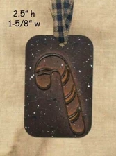 Set of 3 Primitive CANDY CANE Cookie Cutter ORNAMENTS