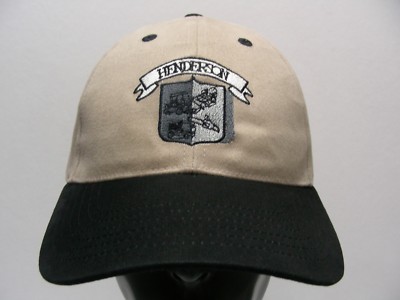 HENDERSON - BLACK & TAN - ONE SIZE ADJUSTABLE BALL CAP HAT!
