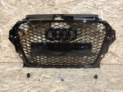 Honeycomb Front Grille Black Gloss For Audi A3 S3 8V RS3 12-15 Pre Facelift - Picture 2 of 7