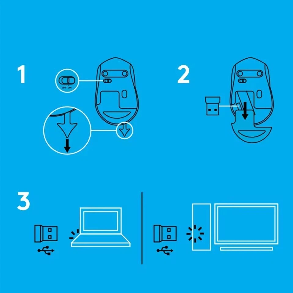 Logitech M330 Wireless Mouse 2.4G 1000DPI Multi-mode Silent Optical Mouse - Image 3 of 4