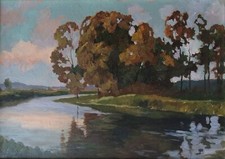 Romantico paesaggio autunnale