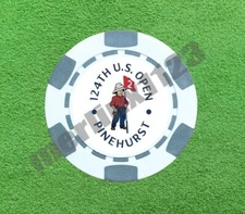 2024 US Open Pinehurst No. 2  Dia-magnetic Clay Poker Chip Golf Ball Marker