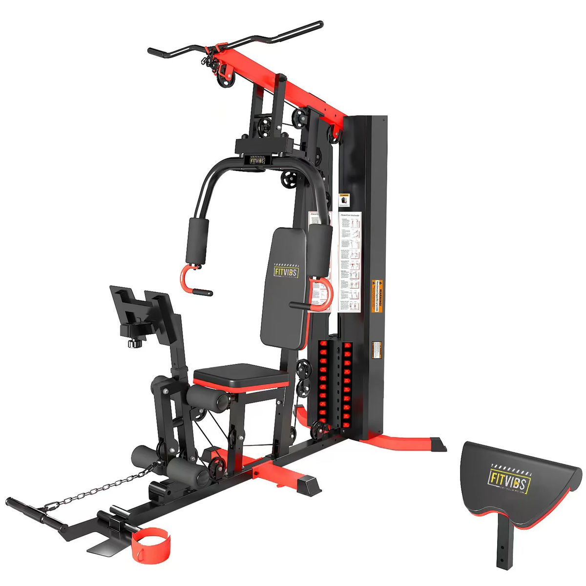 Fitvids LX750 Multifunctional Home Gym with 122.5 Lbs Weight Stack