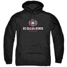 St Cloud State University Adult Pullover Hoodie Stacked, Black, S-3XL