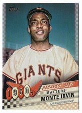 Monte Irvin 2020 Topps Decades Best #DB-18 San Francisco Giants Baseball Insert
