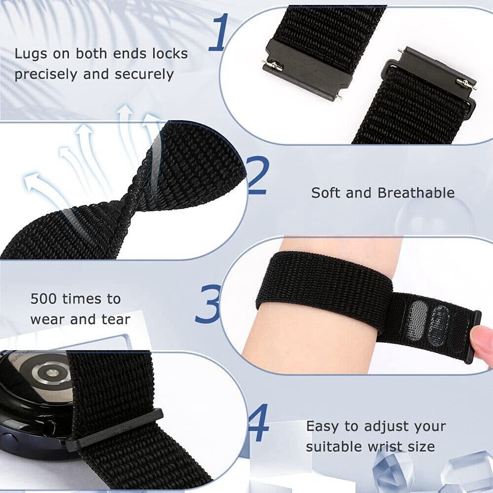 Atmungsaktives Nylon-Armband Für Amazfit Smartwatches - 20mm, Wechselbar, Weich & Waschbar, Viele Farben