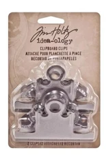 Tim Holtz Idea-Ology Metal Clipboard Clips 2.25"X3.25" 2/Pkg New
