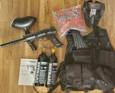 Paintball guns; paintballs; co2 canisters; face mask and body vest! Great deal!