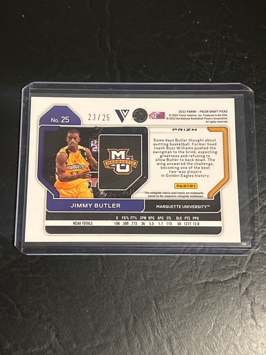 2022-23 Panini Prizm Draft Picks Jimmy Butler #/25 Variation 2022-23 Panini Prizm Draft Picks Jimmy Butler #/25 Variation