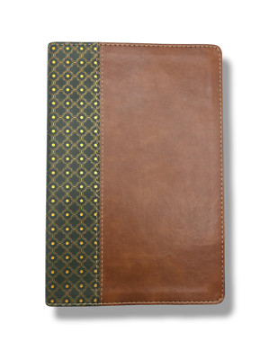 Biblia RVR1960 Scofield de estudio simil piel verde con cafe ''Personalizada''