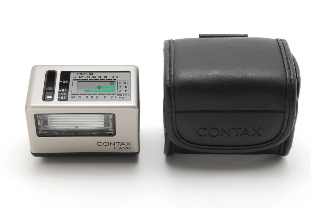 Contax TLA200 Silver Shoe Mount Flash For G1 G2 【Near Mint in