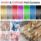 2M-3M FOIL FRINGE TINSEL SHIMMER CURTAIN DOOR WEDDING BIRTHDAY PARTY DECORATIONS