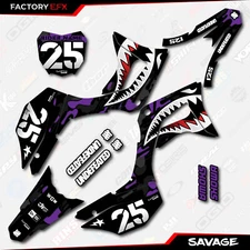 Black Purple Crf125 Savage Racing Graphics kit fit Honda 2019-2025 decal CRF 125