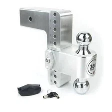 WEIGH SAFE 180 TURNOVER BALL 8 DROP HITCH W/ 3 SHANK & CHROME PLATED  2 & 25/16 