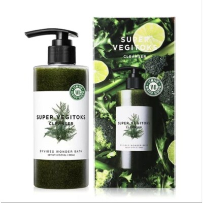 Wonder Bath Super Vegitoks Cleanser Green Antioxidant Removing Skin Toxins 300ml
