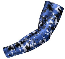 Football Baseball Softball Compression Arm Sleeve Royal Blue Digital Camo