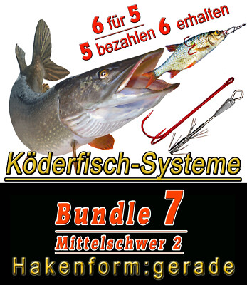 Bavaria Köderfisch Systeme, BUNDLE 7 Mittel 2 ,Form gerade 5 bezahlen 6 erhalten